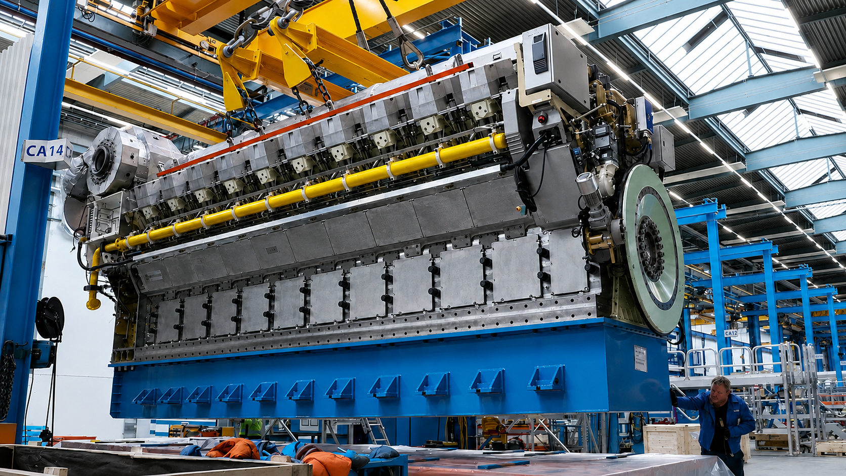 Двигун Bergen Engines на виробничому майданчику