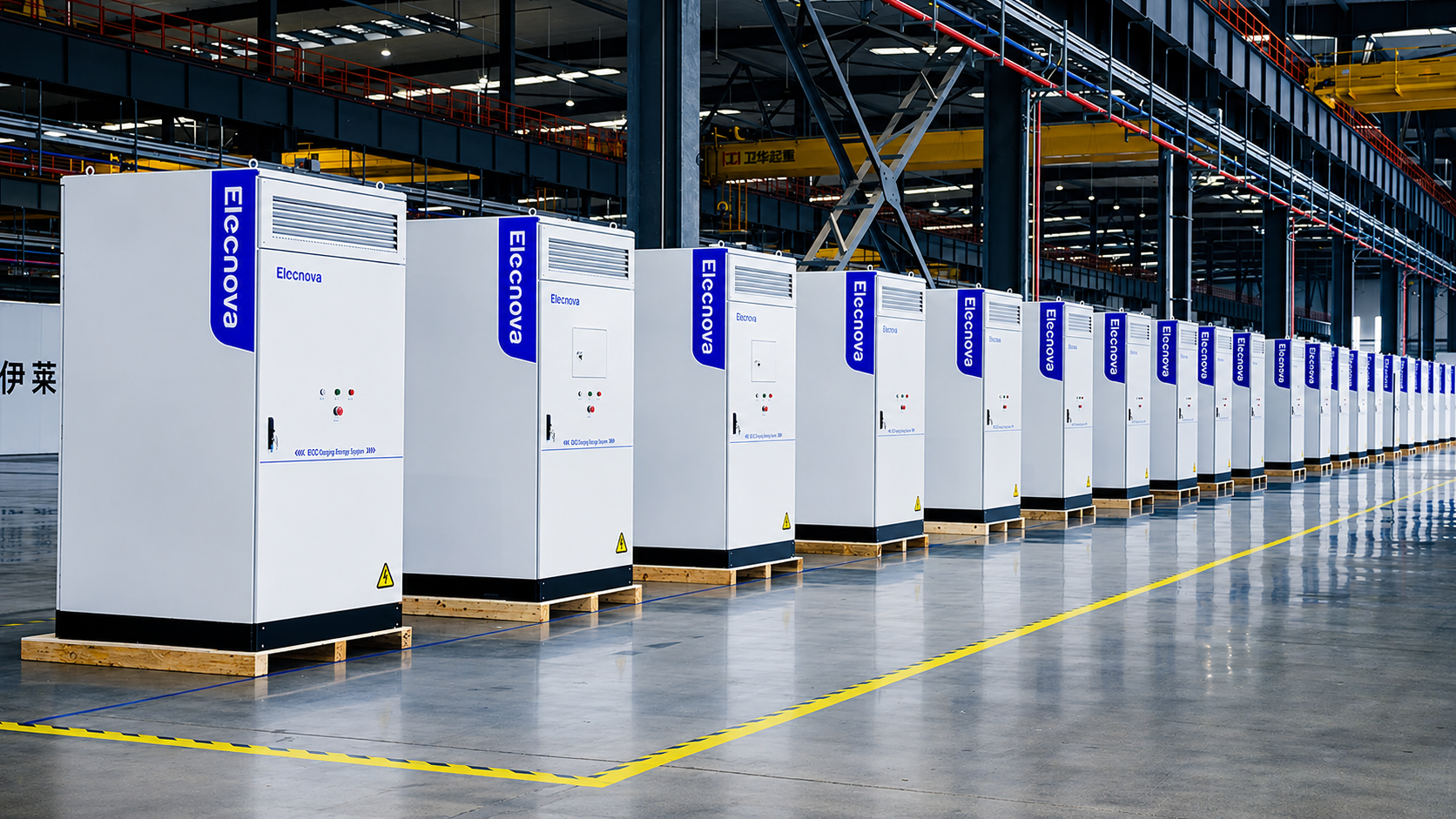 Шафові системи Elecnova у виробничому приміщенні